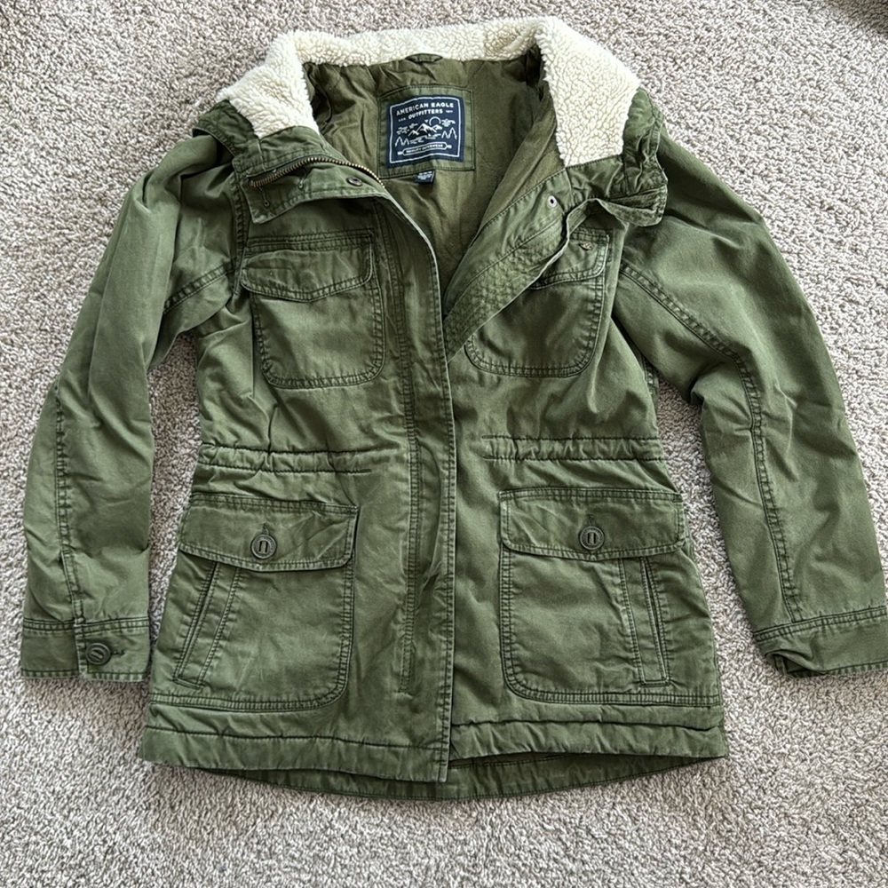 Army Style Jacket w/sharpa lined hood